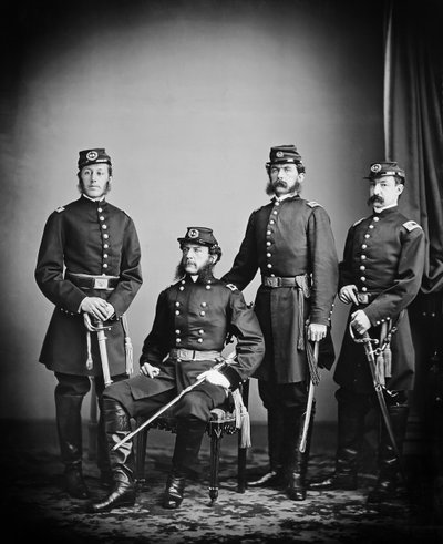 Union Brig. Gen. Samuel Wylie Crawford and staff, summer 1862 by Mathew B. Brady
